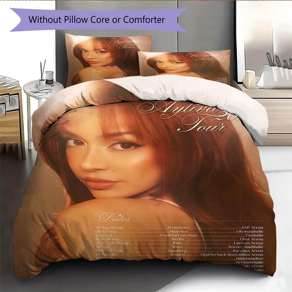 AYLIVA Poster Biancheria da Letto Trapunta Set Copripiumino Federa Decorazione per la Casa Regalo di Compleanno (1 * copripiumino + 2 * federa, senza nucleo)