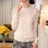 Women's Autumn Patchwork Openwork Elegant Lace Undershirt