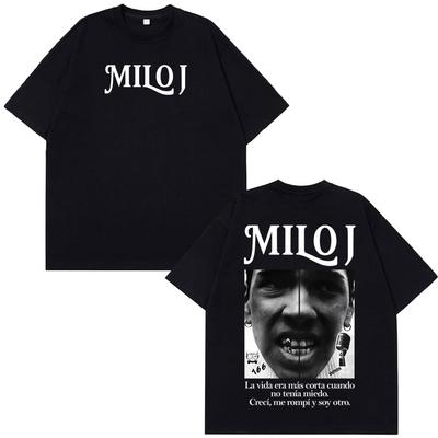 Rapper Milo J Vintage Graphic Tshirt Men Women Fashion Hiphop Tshirt Shortsleeved Loose Casual Cotton Tshirts Fan Gifts