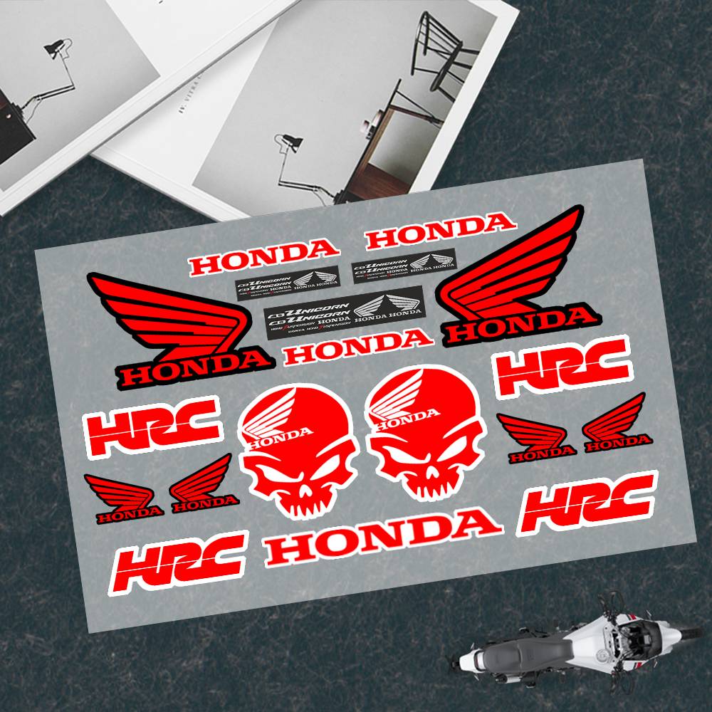 Honda-h Japanese Motorcycle Sticker Suitable For Motorcycle Body Reflective Car Sticker Helmet Decal AK7