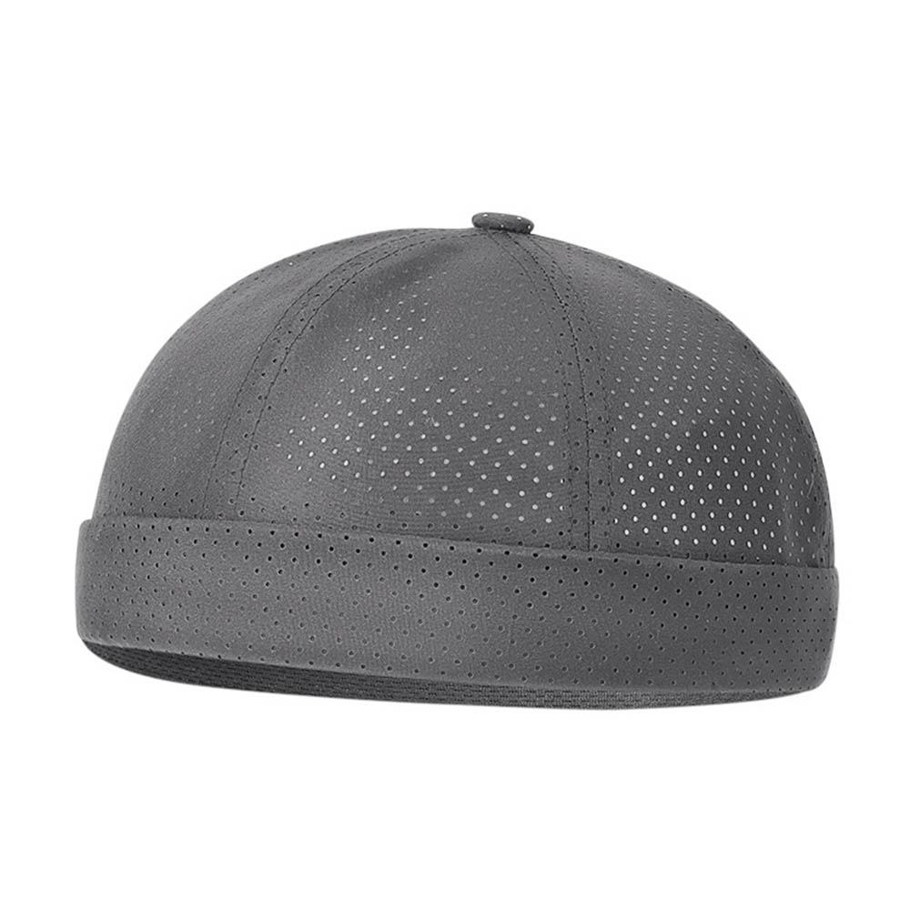 Summer Docker Cap Brimless Hat Skullcap Solid Color Quick-Dry Adjustable Hip Hop Landlord Hat Unisex Skullies Beanie Melon Cap