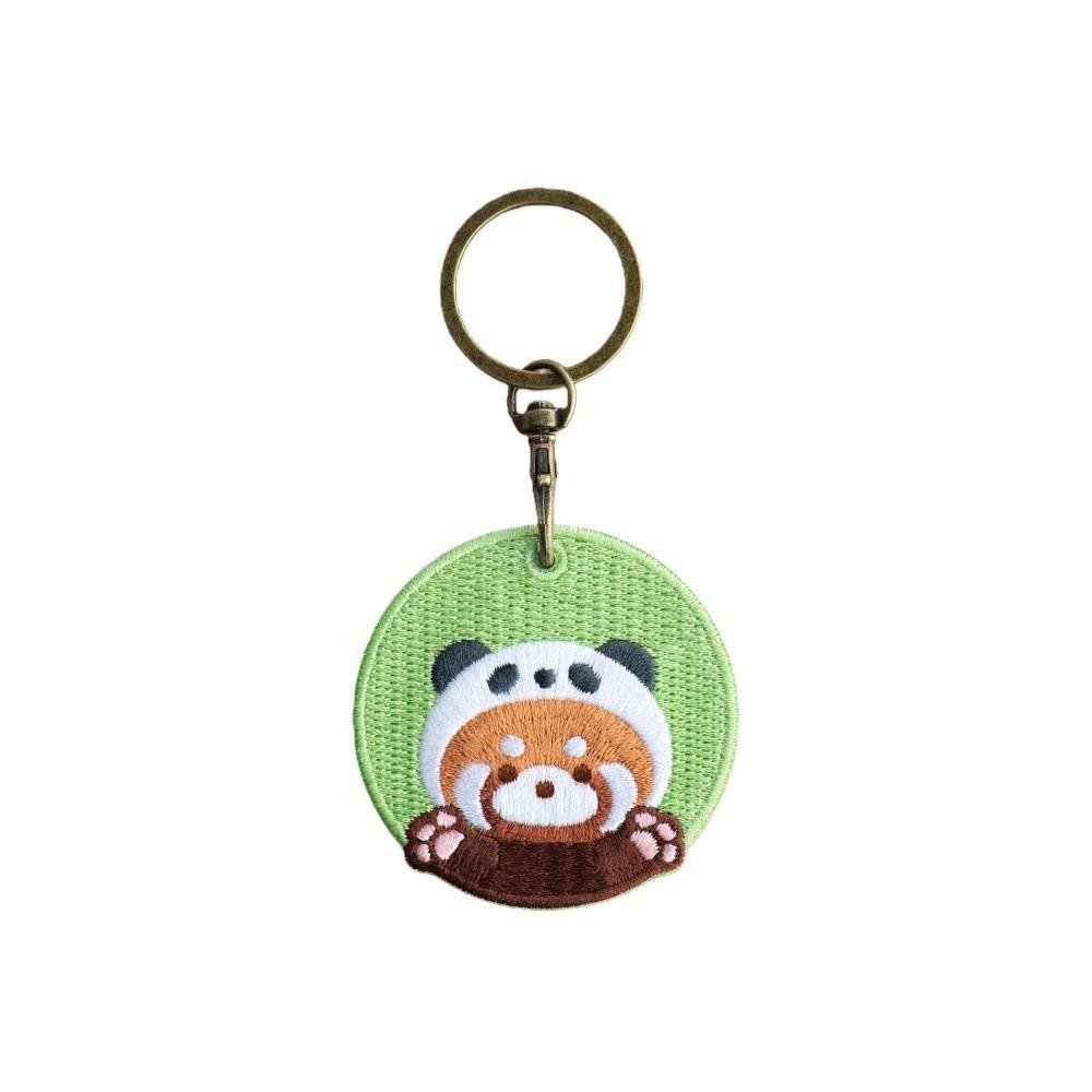 Creative Animal Pendant Double-sided Embroidery Costumed Red Panda Pendant Zoo Gift