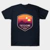Men Black Print T-shirt Tatooine National Park Emblem No-Cut Transfer Paper Print Cotton Tshirt