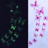12Pcs Creative 3D Glow in Dark Butterfly Wall Stickers Removable Fashion Decals for Party Kids Room Home DIY Wall Decor