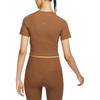 Nike T Shirt Women's Light British Umber/White HF2773-281