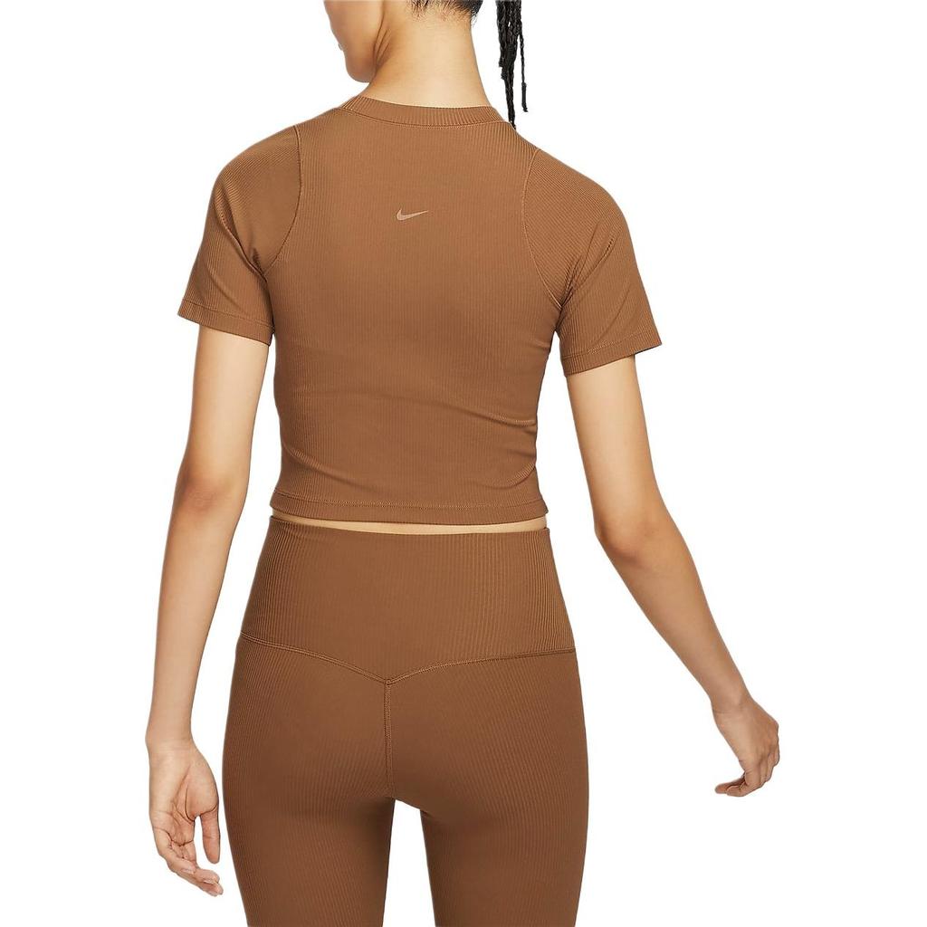 Nike T Shirt Women's Light British Umber/White HF2773-281