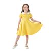 Kids' Solid Color Doll Collar Princess Dress - Cute School Style Children's Clothing