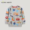 Autumn New Boys’ Cartoon Print Pullover Sweatshirt - European & American Style for Small To Medium Children