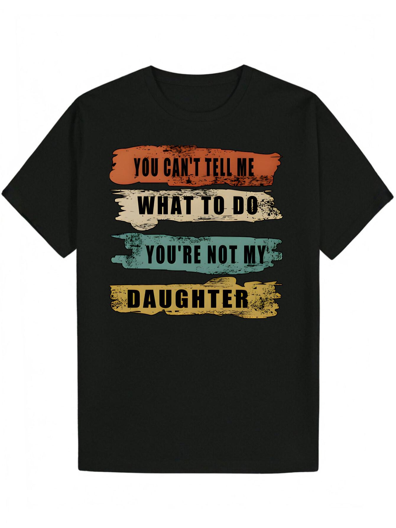 Graphic T-shirt - Bold  You Can t Tell Me What to Do  Slogan Tee with Colorful Brush Stroke Design XXL