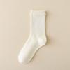 Female Autumn Thin New Lovely Pure Color Bubble Mouth Tube Cotton Socks