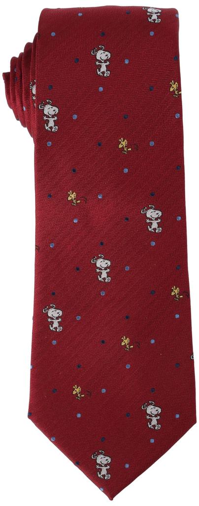 Peanuts Snoopy Tie PN918307 Red SNOOPY Woodstock Brand Tie Character Gift