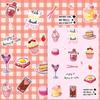 8 Photos/set of Salt Ins Macaron Color Puzzle Stickers Ice Cream Bear Simple DIY Hand Card