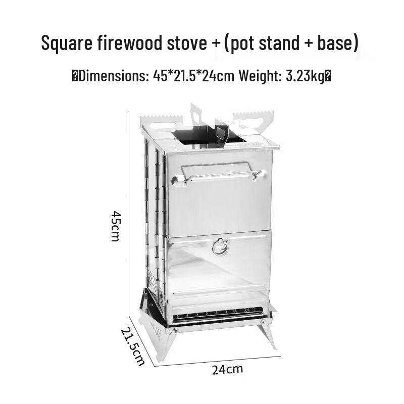CENLOON Portable Outdoor Camping Wood Stove Base & Stand Set
