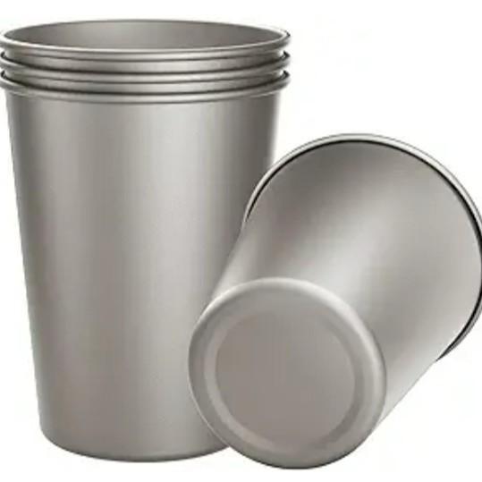 Pure titanium beer cup, outdoor camping juice cup, single-layer casual cup, titanium alloy anti-drop cold drink cup, titanium cup 12oz