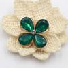 New 4 pieces of 25 * 29MM gold droplet protein alloy flower plate DIY clothing accessories hair accessories decoration accessori