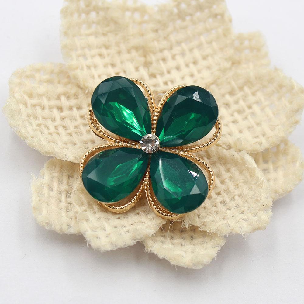New 4 pieces of 25 * 29MM gold droplet protein alloy flower plate DIY clothing accessories hair accessories decoration accessori