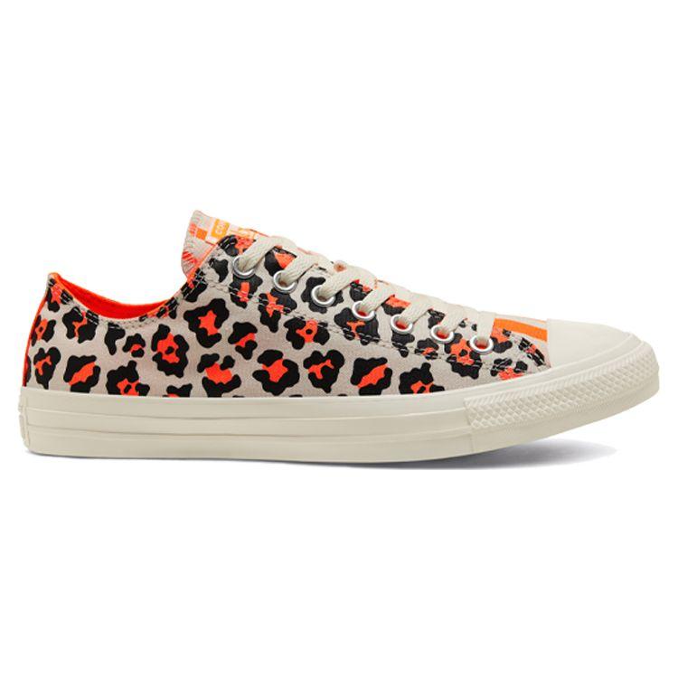 Converse All Star Comfortable Versatile Low Top Canvas Shoes Unisex Sneakers Leopard 167631C
