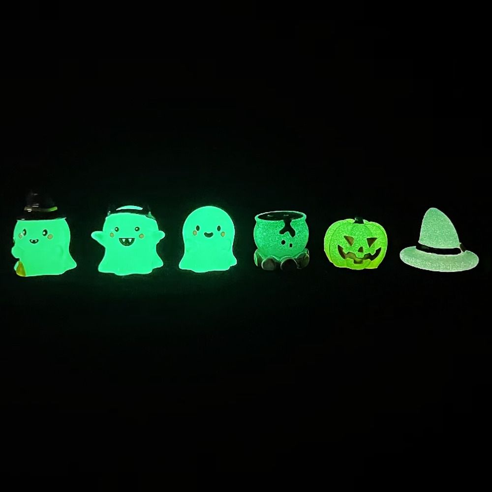 DIY Halloween Ghost Miniatures Pumpkin Ghost Ornament Halloween Luminous Ornament  Party Props