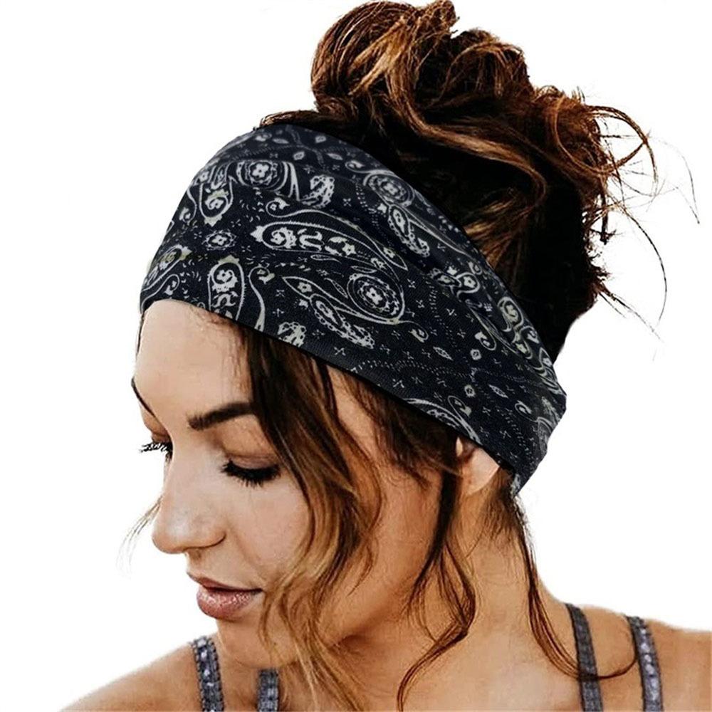 Kaschublume Geknotetes Breitkrempiges Stirnband Yoga Sport Kopf Stretch Baumwollstirnband Stirnband Damen Kopfbedeckung Haarschmuck