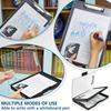 1 Pc Black, Clipboard with Storage, with 2 Storage Boxes, Heavy Duty Clear Visible Top Panel To Store Clipboard, Side Opening