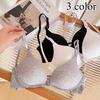 Women's Front Closure Push Up Bra Cross U Shaped Halter Neck Strapless Design Sexy Backless Comfortable Seamless Wireless Beauty Back