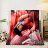 Flamingo and Flowers Blanket for All Seasons Blanket Lunch Break Throw Gift