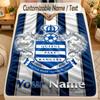 Flannel BlanketQueens Park Rangers FC Custom Name Text Personalized Soft Warm Throw Blanket Home Decor Gift