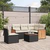 VidaXL Garden Lounge Set with Cushions 6 Pcs, Patio Sofas, Furniture Set, Outdoor Terrace Furniture, Black 3260061