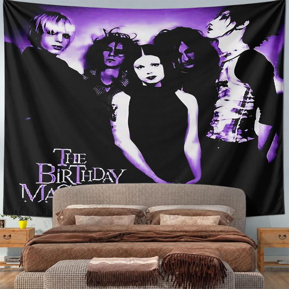 The Birthday Massacre Band Photo Tapestry Wall Hanging Gothic Rock Decor for Bedroom Living Room Dorm Room Fan Gift