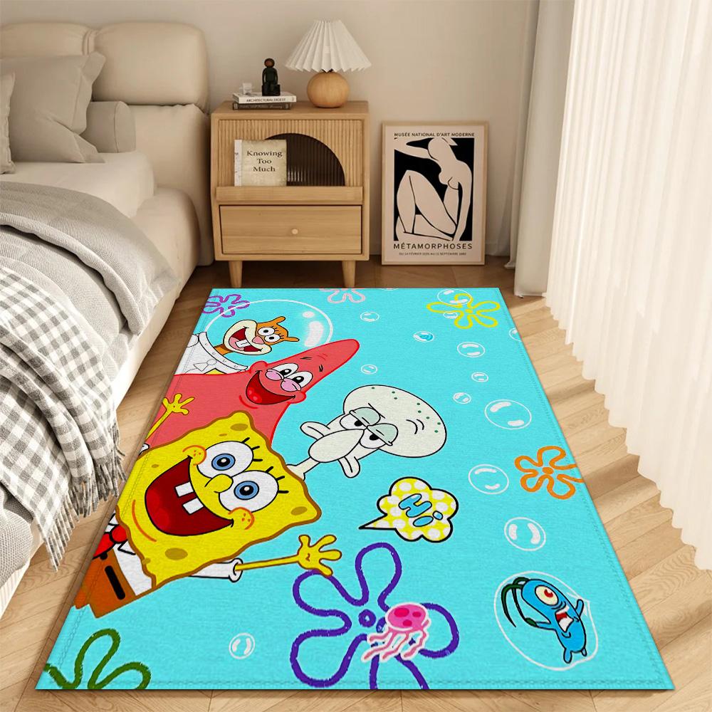 

Fashion Entrance Mat Living Room Rugs Decoration S-spongebob Bath Mats Kitchen Carpet Doormat Front Door Balcony Non-slip Pad 40x60cm