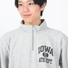 Champion Short Sleeve 10oz Graphic Reverse Oxford Gray Men's Sweatshirt, 100% Cotton, Fleece, Print, Weave® Half-Sleeve Half-Zip Sweatshirt, C3-Z007,