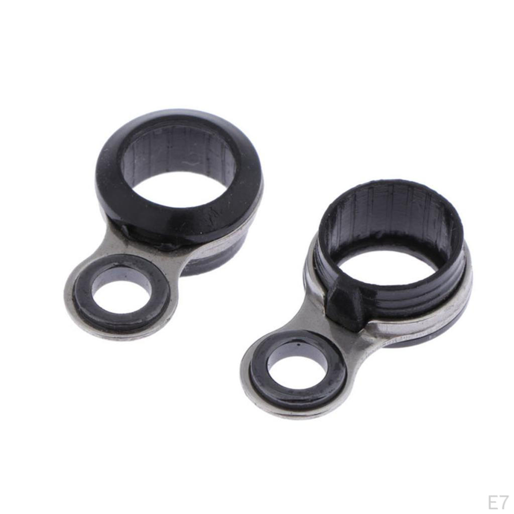 10 Pcs Stainless Steel 5 Sizes Fishing Rod Guide Tips Rings Line