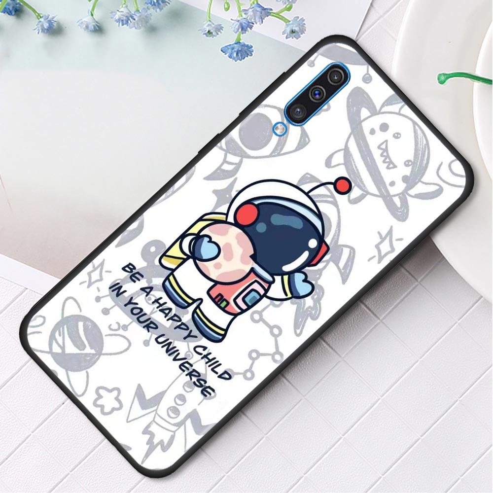 Niedliche Cartoon Stern Planet Astronaut Hülle für Samsung Galaxy A50 A70 A10 A20e A30 A40 A20s A10s A10e A80 A90 A60 A30s Handyhülle