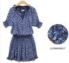 Short Sleeve Print Casual Versatile V-Neck Maxi Dress