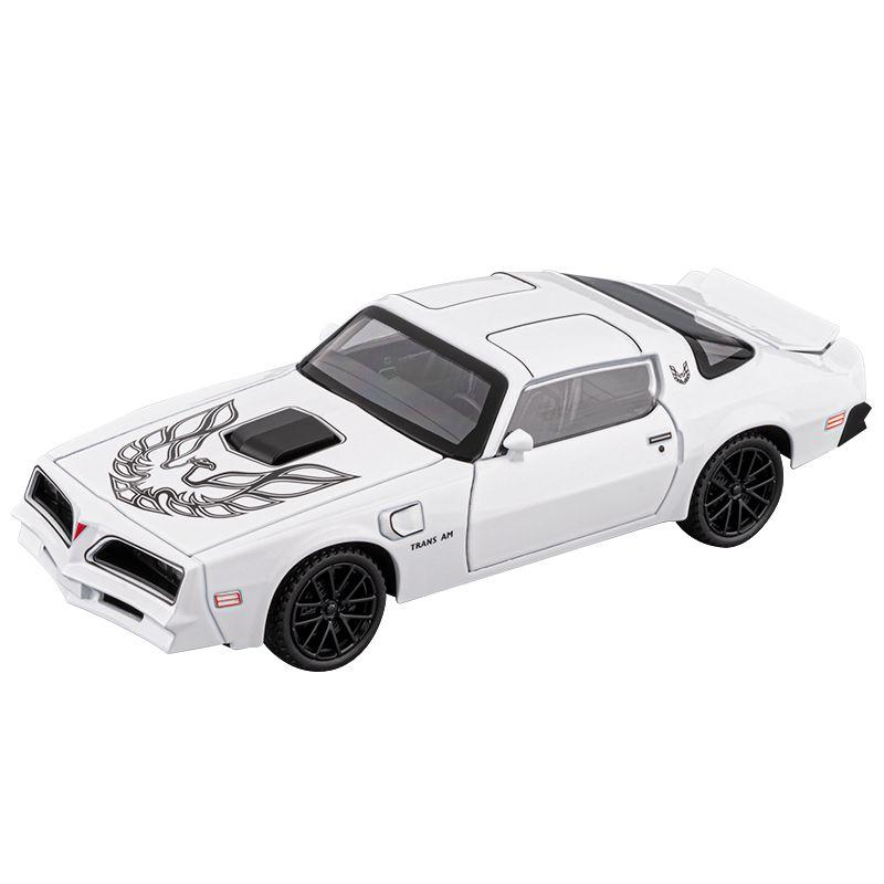 1:32 simulierte Pontiac Firebird Legierungsauto-Modelle Türen auf beiden Seiten, die geöffnet werden können, hat Ton- und Lichtfunktionen
