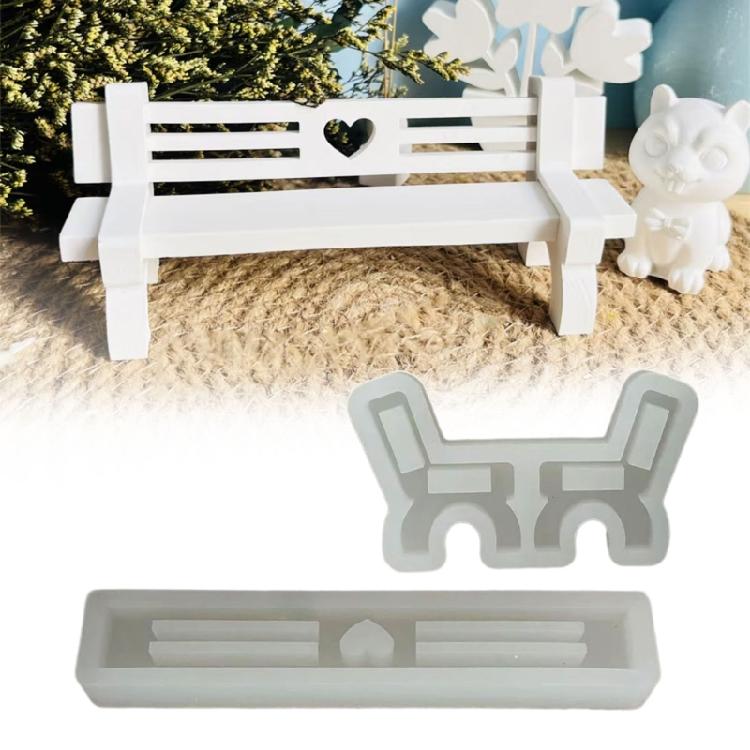 Benches Silicone Molds Plasters Molds Creative Chair Gypsum Molds Castings Molds Craft Supplies