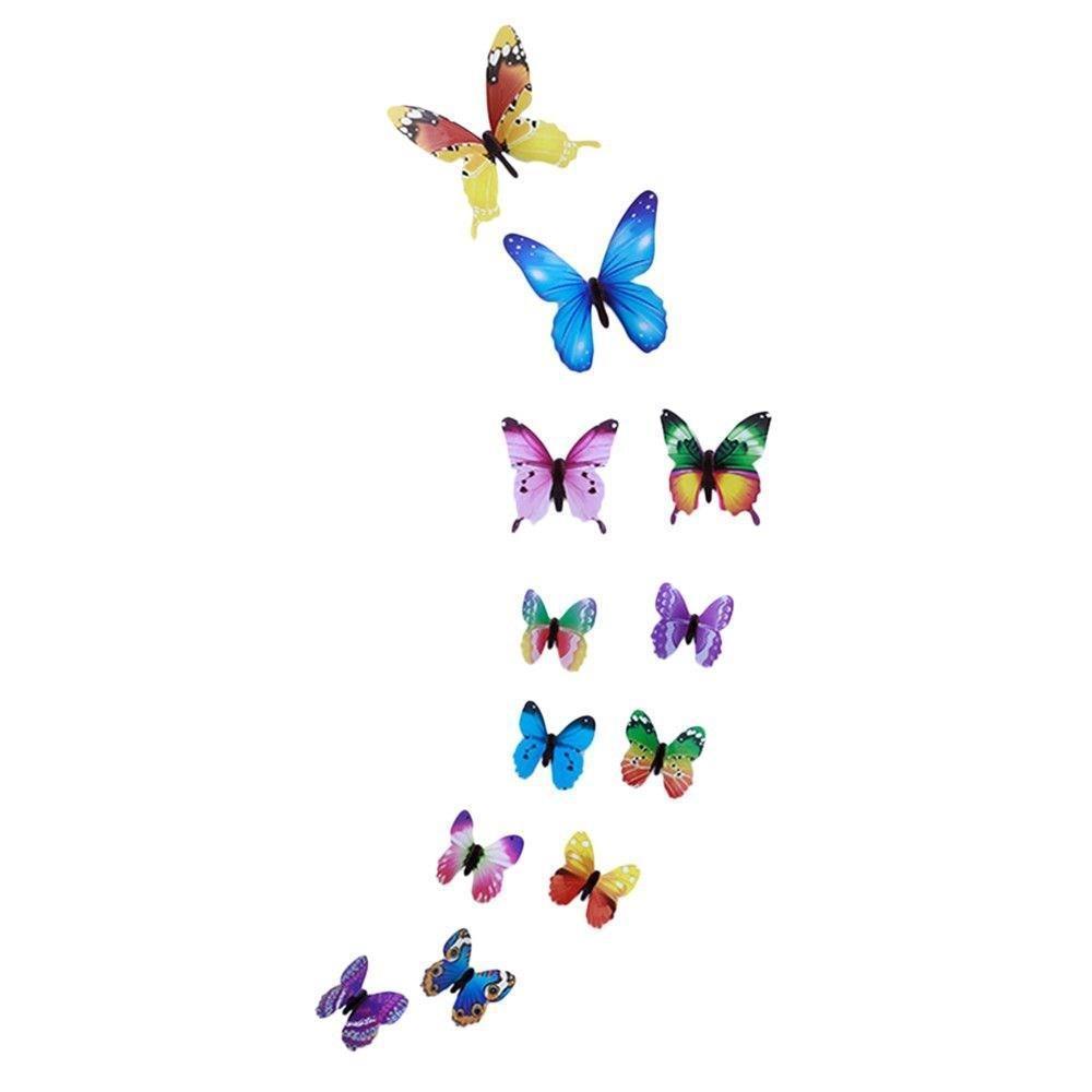 3D three-dimensional luminous simulation butterfly luminous sticker