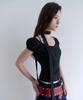 ROLAROLA Off Shoulder Tie Blouse Black