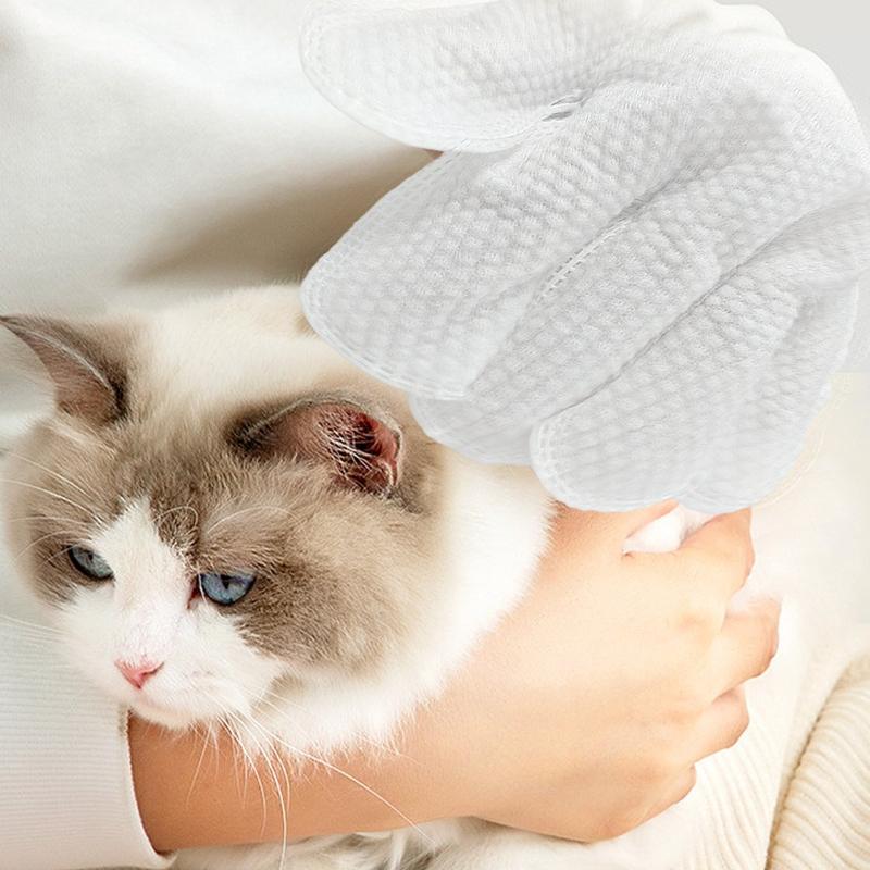Disposable Pets Gloves Hair Removal Cleaning Beauty Massage Bathing Shower Mittens Non Woven Pet Products Cats and Dogs Universal Soothing Gloves