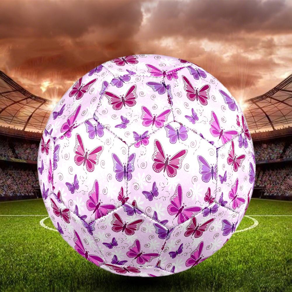 1PC Butterflies Flowers Soccer Ball Size 5 Football Machine Sewn Indoor/Outdoor Universal Football W31