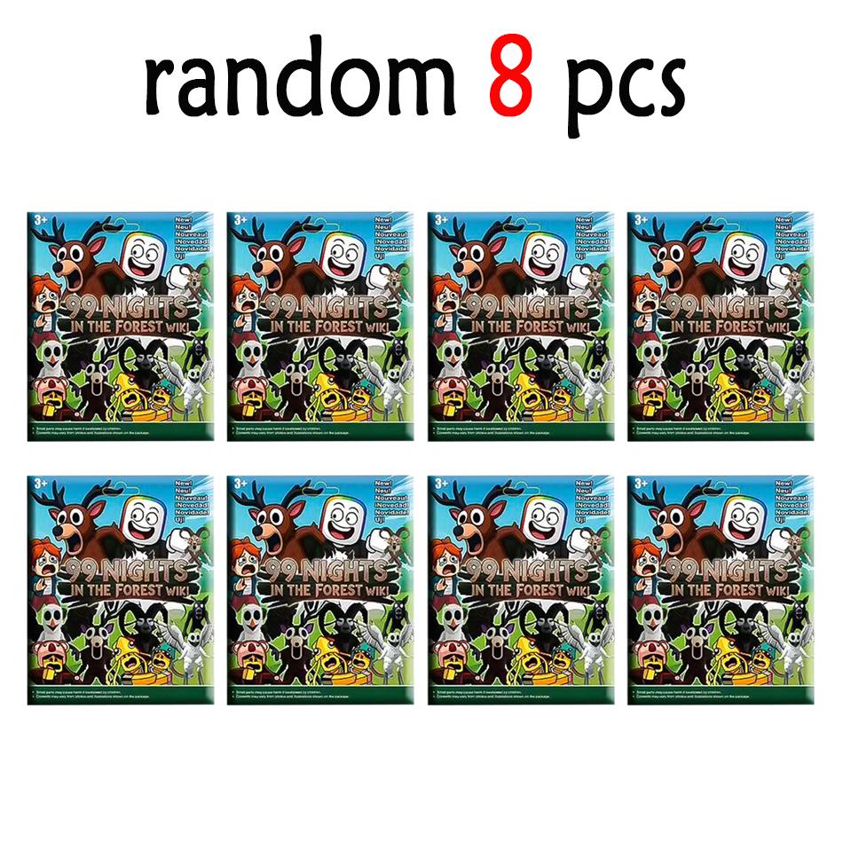 24pcs horror game 99 Nights in the Forest blind box The Deer The Ram The Owl Camper Peripheral character figurines and ornaments