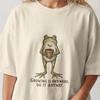 Frog Holding Plant Shirt, Growing Is Awkward Do It Anyway Tee