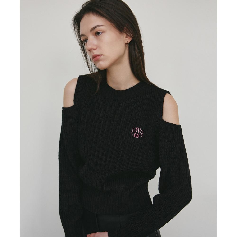 

NICKNICOLE SIGNATURE ТРИКОТАЖ С КРУГЛЫМ ВЫРЕЗОМ, ЧЕРНЫЙ