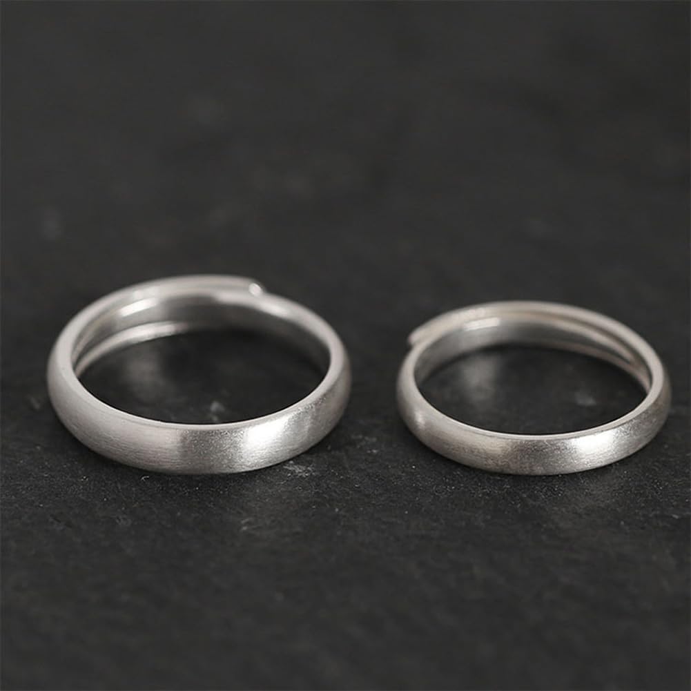 Free Size 925 Couple Sterling Hypoallergenic To Day Gift [Rockyu] Pairing, Ring, Silver, Men's, Women's, Pairing, Simple, Silver, Metals, Valentine's