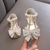 Herbst-Neustil, damenhaft, Baby-Mädchen, Mädchen, Prinzessinnen-Strass-Flats, Lederschuhe, Tanzaufführungs-Sandalen