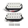 FLEOR 2pcs Alnico 5 Humbucker Pickup Double Coil Electric Guitar Neck Bridge Pickup Set- Adjustable Pole Pieces