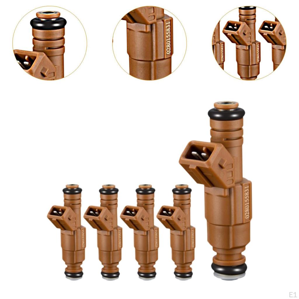 5Pcs Fuel Injector 0280155831 Metal for Volvo V70 2004 L5 2.5L 2.5T Awd
