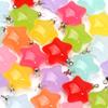 Star Pendants Candy Colored Acrylic Beads Necklaces 10pcs Charms Beads For Jewelry Making DIY Jewelry Beads Keychain Accessories