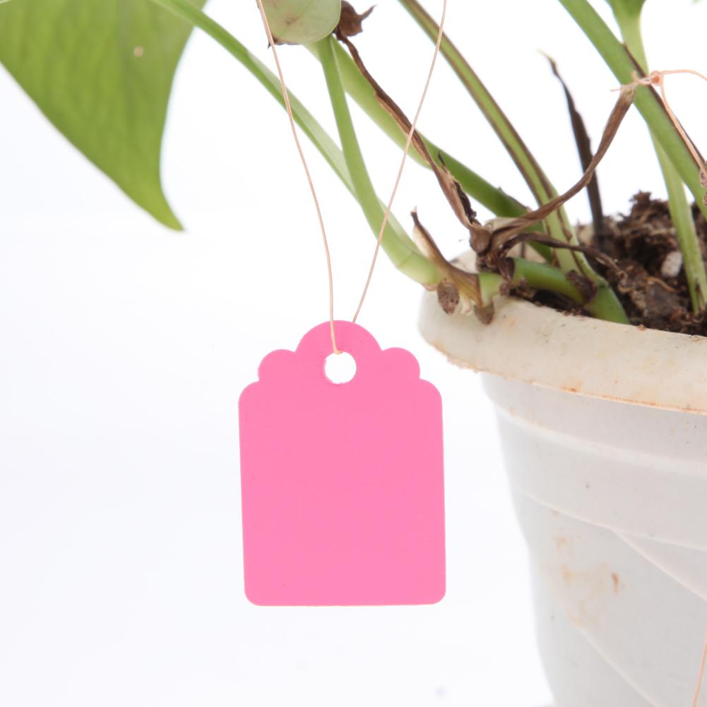 100pcs Flowers Pots PVC Tags T-type Plant Hanging Label Flexible Waterproof Creative Durable Garden Tools for House Decorations