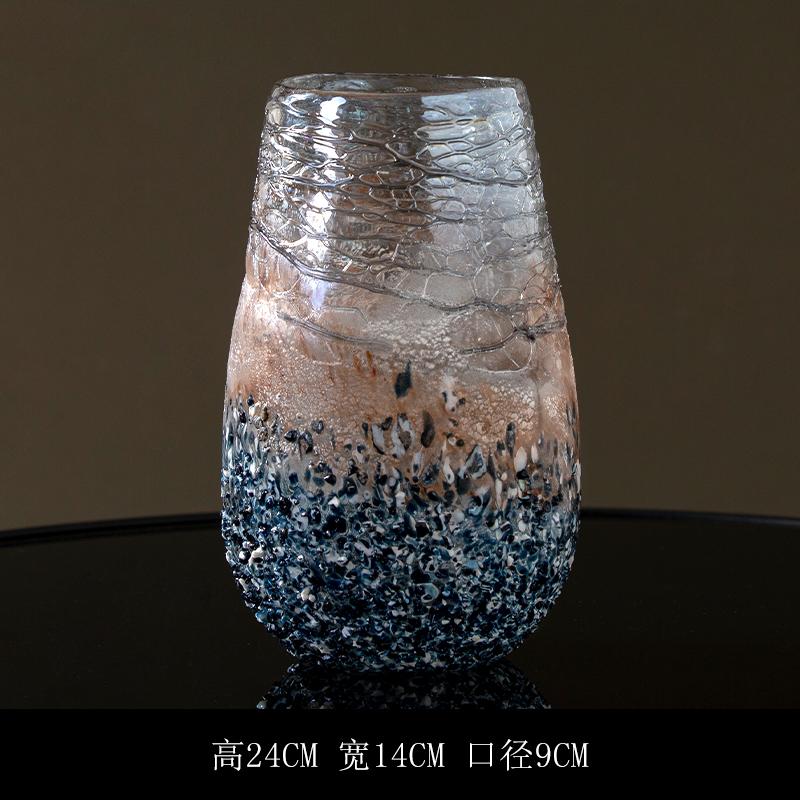 

Новая глазурованная серая ваза в китайском стиле для дома, гостиной, мягкой гидропонной цветочной композиции